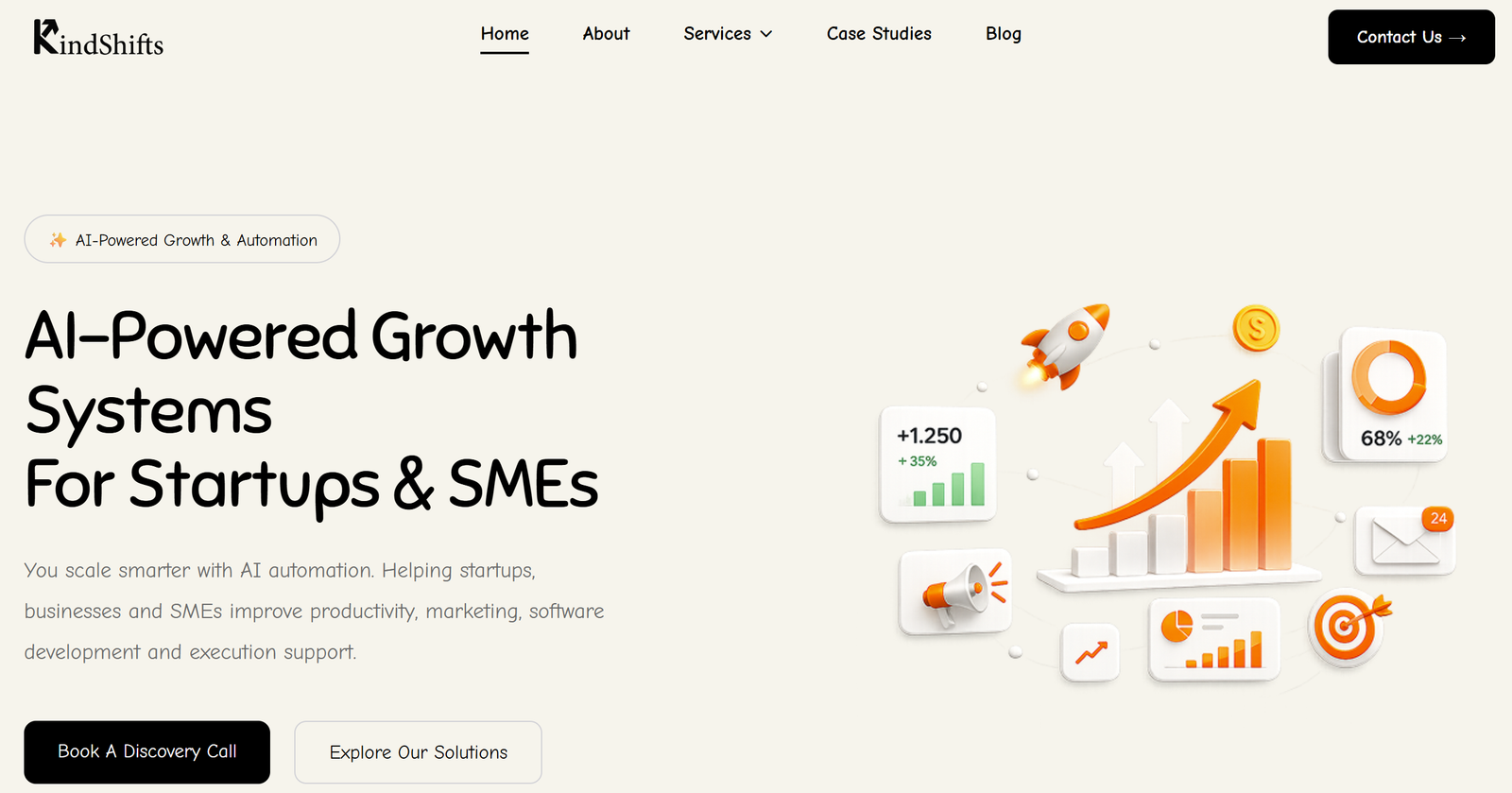 KindShifts website preview